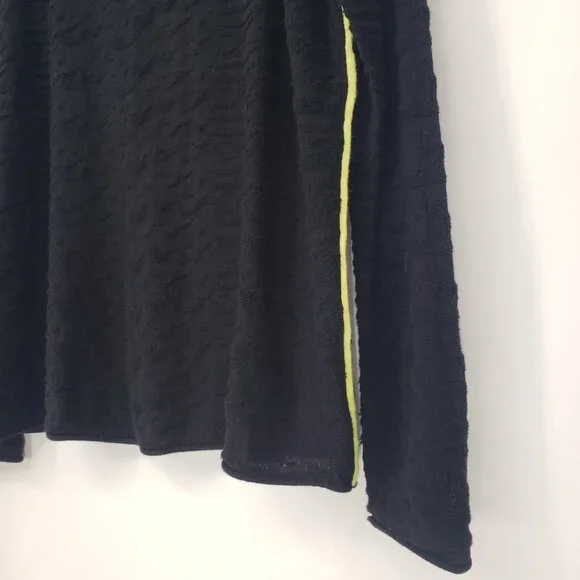 Lisa Todd Hello Weekend Pullover Sweater M Womens Chenille Embroidered Black - Picture 8 of 10